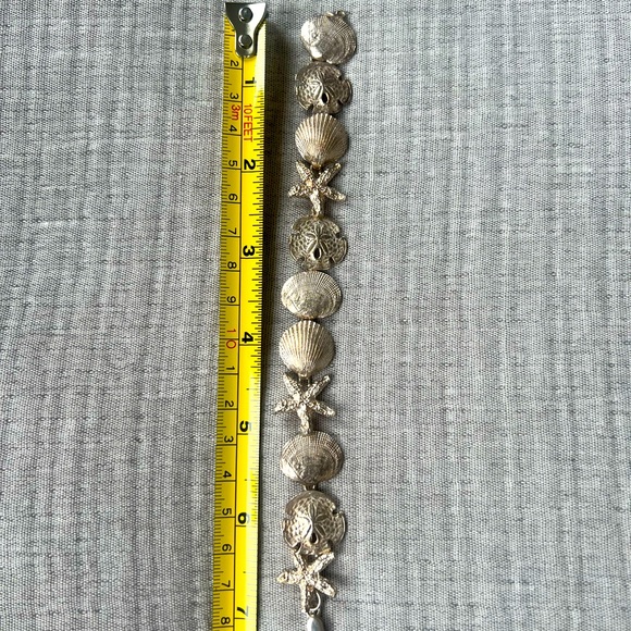 Sterling silver seashells bracelet - Picture 2 of 4